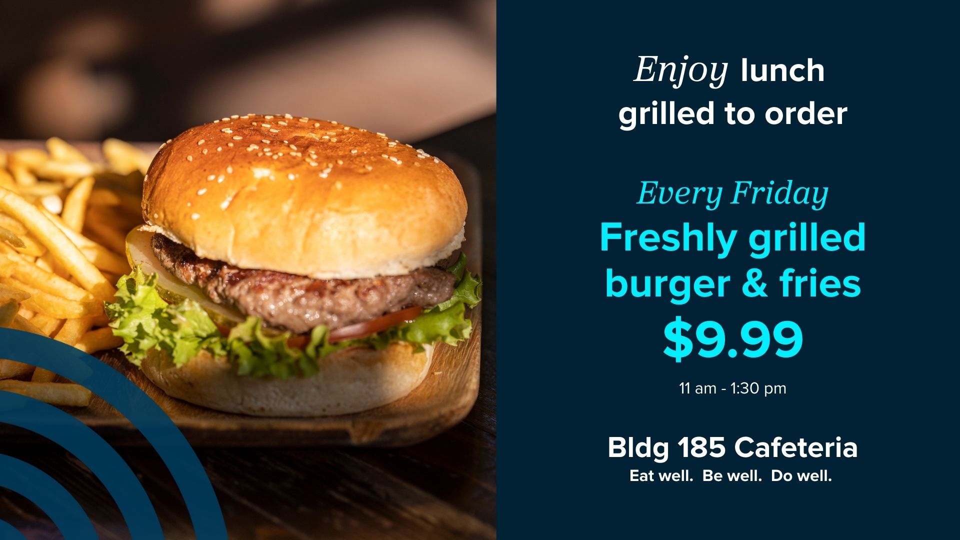 Friday burger special digital ad