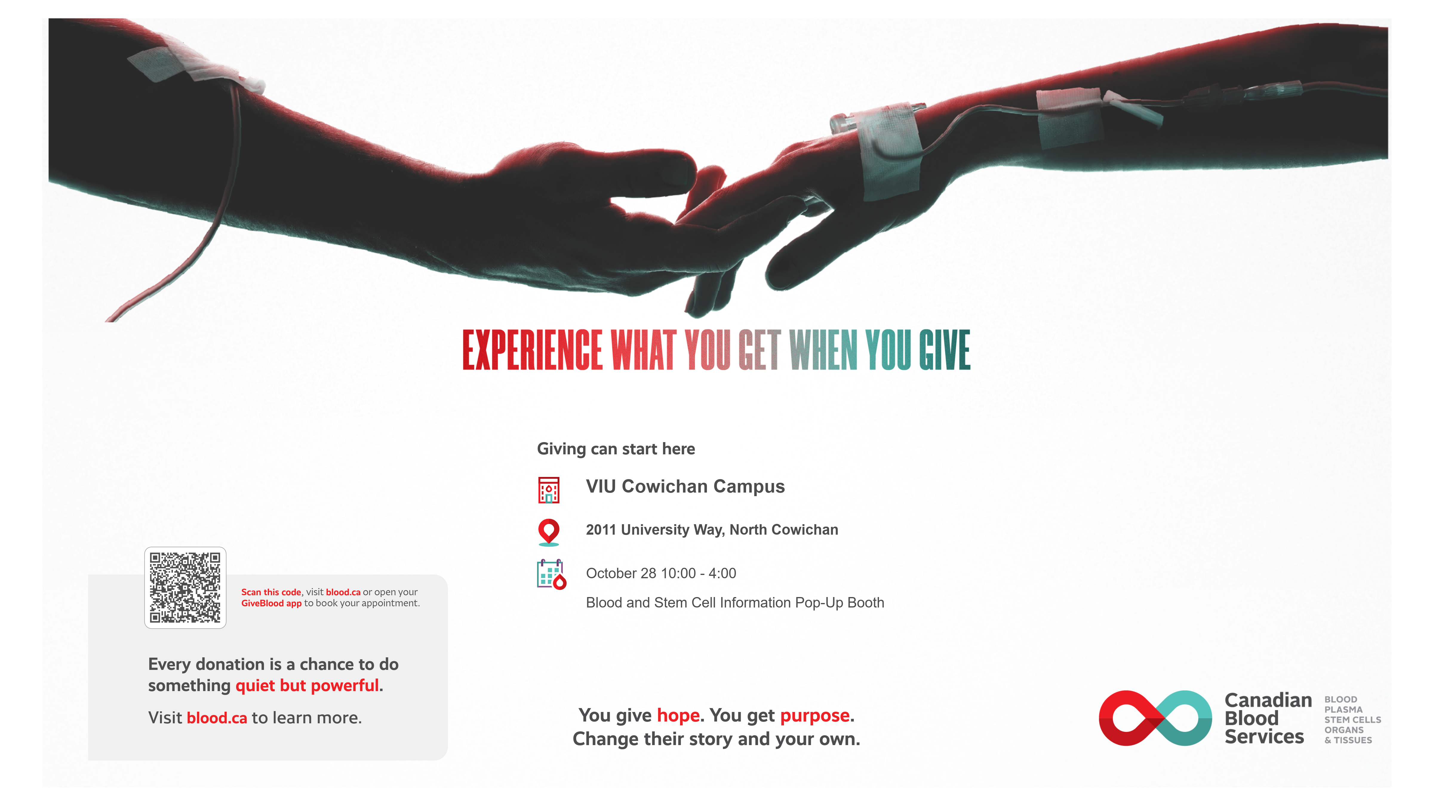 Canadian blood services info booth